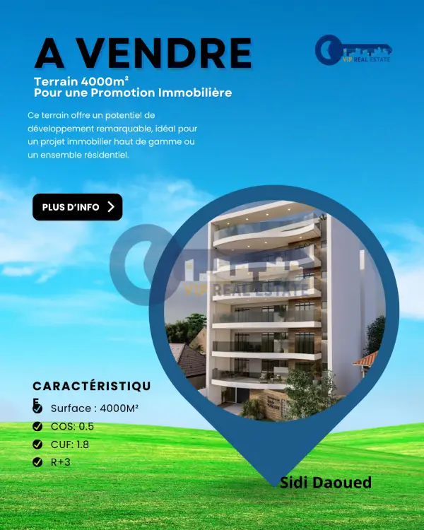 A Vendre un Terrain pour une promotion Immobilière