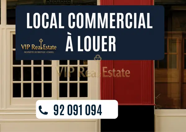 À louer – Local commercial 80 m² sur axe principal à La Marsa (Monji Slim)